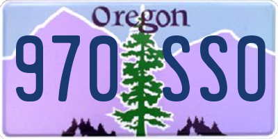 OR license plate 970SSO