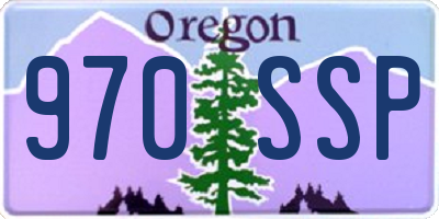 OR license plate 970SSP