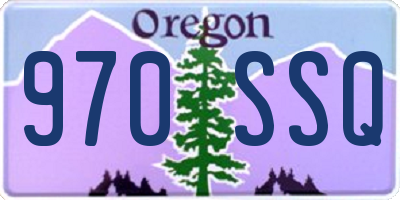 OR license plate 970SSQ