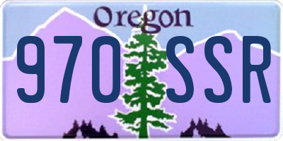 OR license plate 970SSR