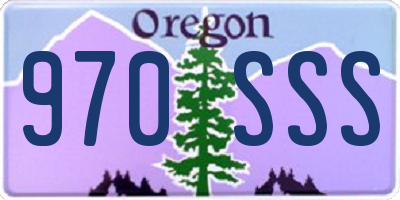 OR license plate 970SSS