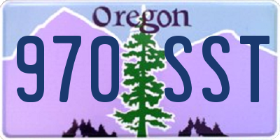 OR license plate 970SST