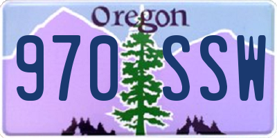 OR license plate 970SSW