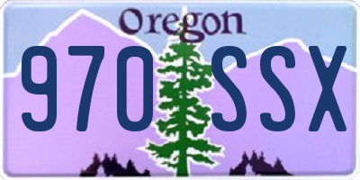 OR license plate 970SSX
