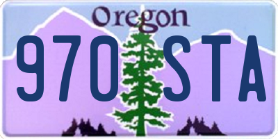 OR license plate 970STA