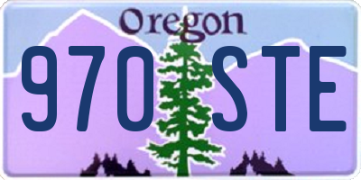OR license plate 970STE