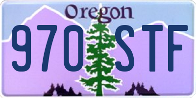 OR license plate 970STF