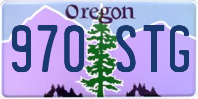 OR license plate 970STG