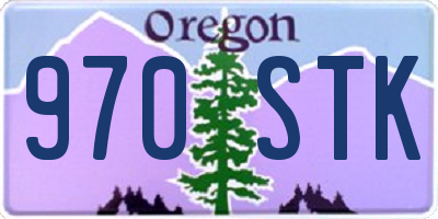 OR license plate 970STK