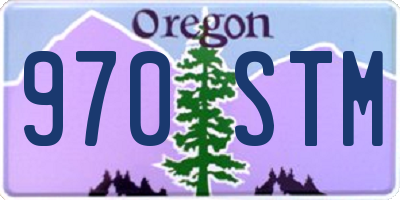 OR license plate 970STM