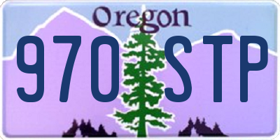 OR license plate 970STP