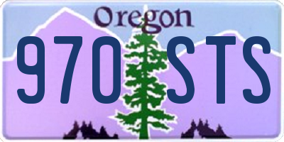 OR license plate 970STS