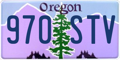 OR license plate 970STV