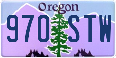 OR license plate 970STW