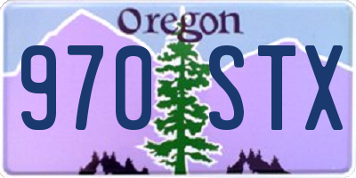 OR license plate 970STX
