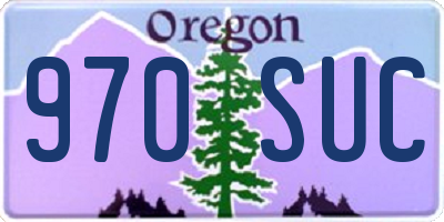 OR license plate 970SUC