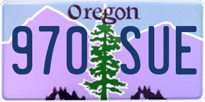 OR license plate 970SUE