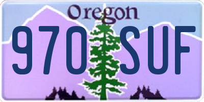 OR license plate 970SUF