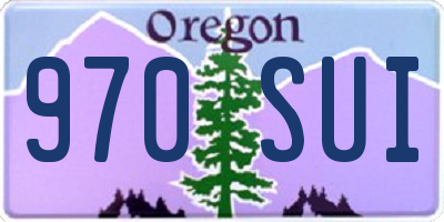 OR license plate 970SUI