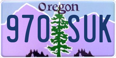 OR license plate 970SUK