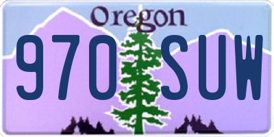 OR license plate 970SUW