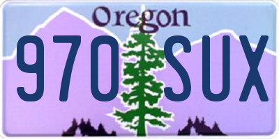 OR license plate 970SUX