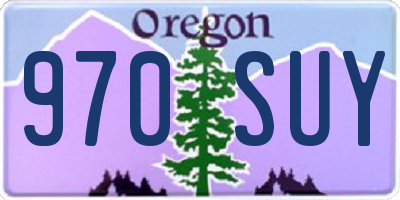 OR license plate 970SUY