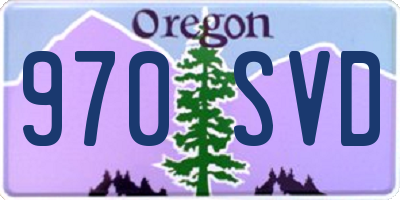 OR license plate 970SVD
