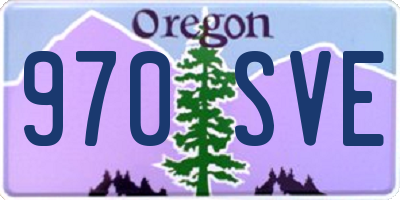 OR license plate 970SVE