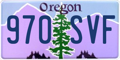 OR license plate 970SVF