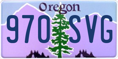 OR license plate 970SVG