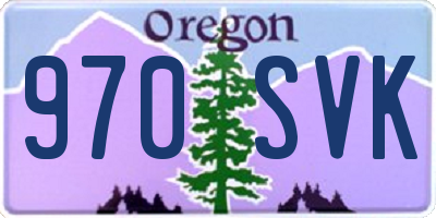 OR license plate 970SVK