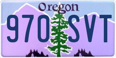 OR license plate 970SVT