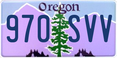 OR license plate 970SVV
