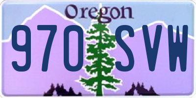 OR license plate 970SVW
