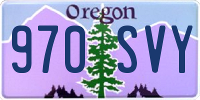 OR license plate 970SVY
