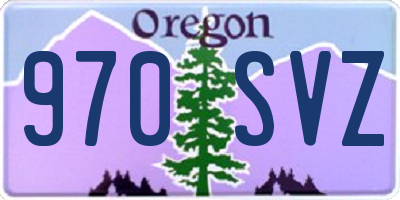 OR license plate 970SVZ