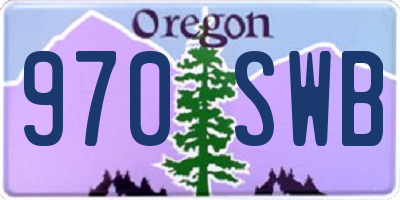 OR license plate 970SWB