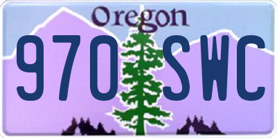 OR license plate 970SWC