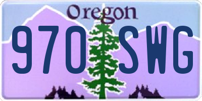 OR license plate 970SWG