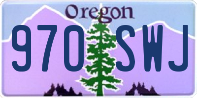 OR license plate 970SWJ