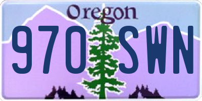 OR license plate 970SWN