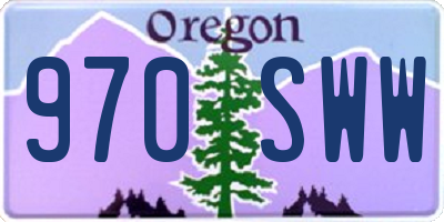 OR license plate 970SWW
