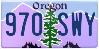 OR license plate 970SWY