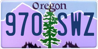 OR license plate 970SWZ