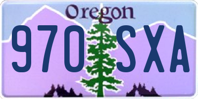 OR license plate 970SXA