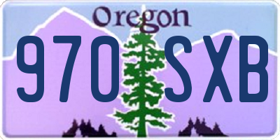OR license plate 970SXB