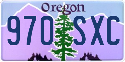 OR license plate 970SXC