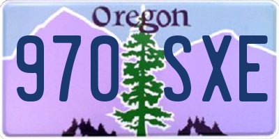 OR license plate 970SXE