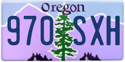 OR license plate 970SXH